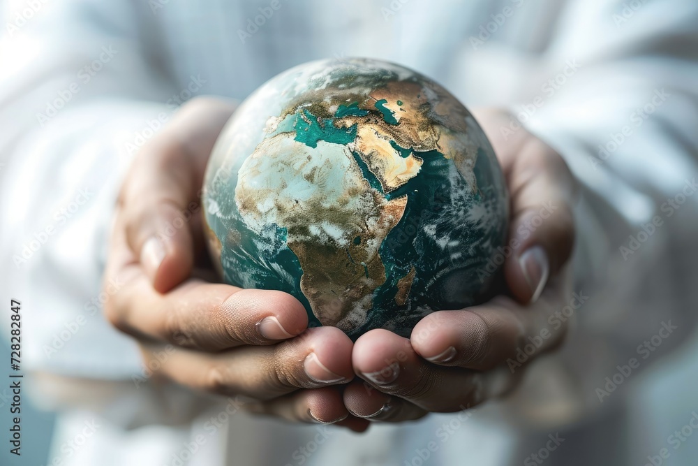 Global Unity for World Environment Day: Taking Hands to Care for Our Planet, Earth's Preservation: Nurturing a Sustainable Future through Environmental Stewardship