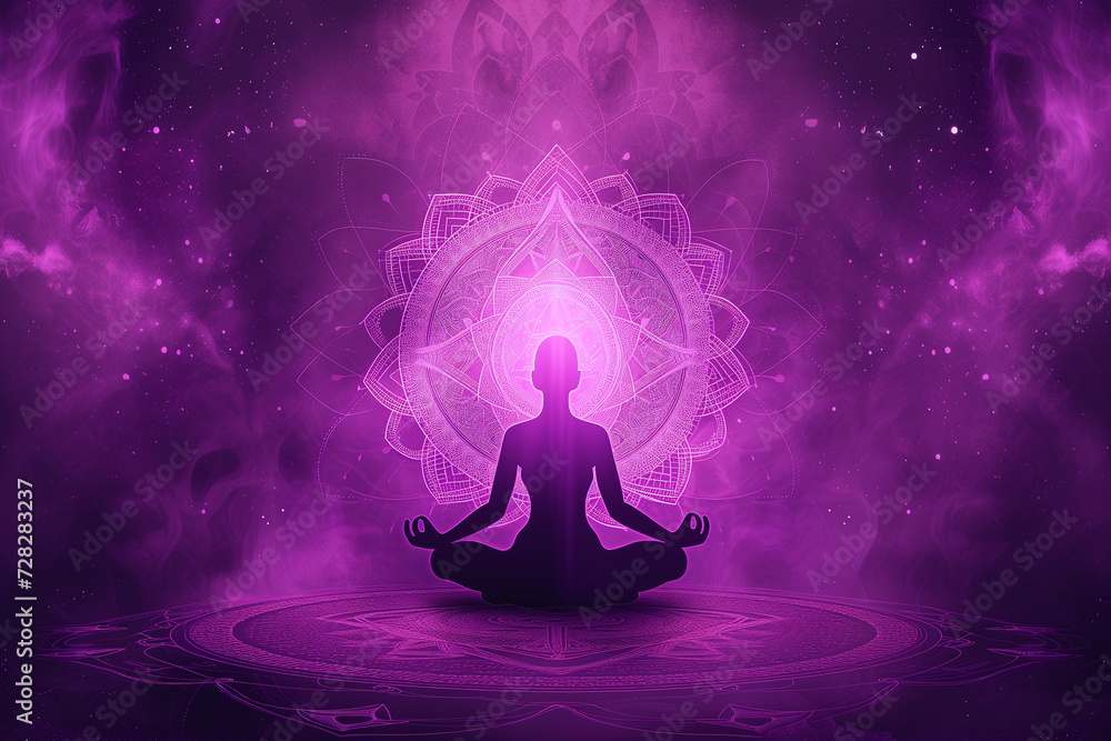 Harmony of the Soul: Vibrant Yoga and Spirituality Vector Illustration.