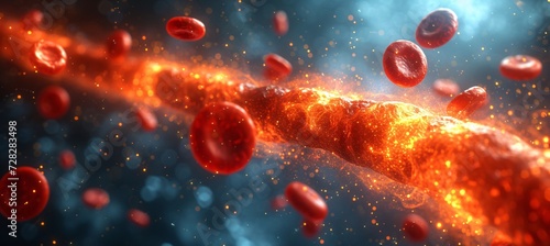 Blood Vessel Explosion Generative AI photo