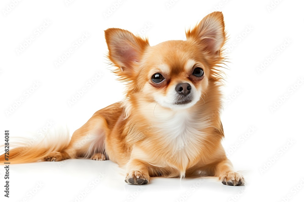 chihuahua breed dog isolated on white background