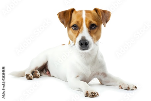 jack russell terrier breed dog isolated on white background