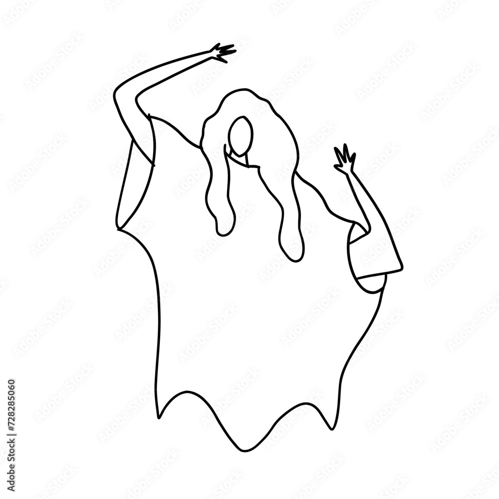 Stylish, trendy and minimalistic fashion lady. Vector illustration in hand drawn outline doodle simple contour style isolated on white background. For cover art, web site, wrapping. Stylish, trendy and minimalistic fashion lady. Vector illustration in hand drawn outline doodle simple contour style isolated on white background. For cover art, web site, wrapping.