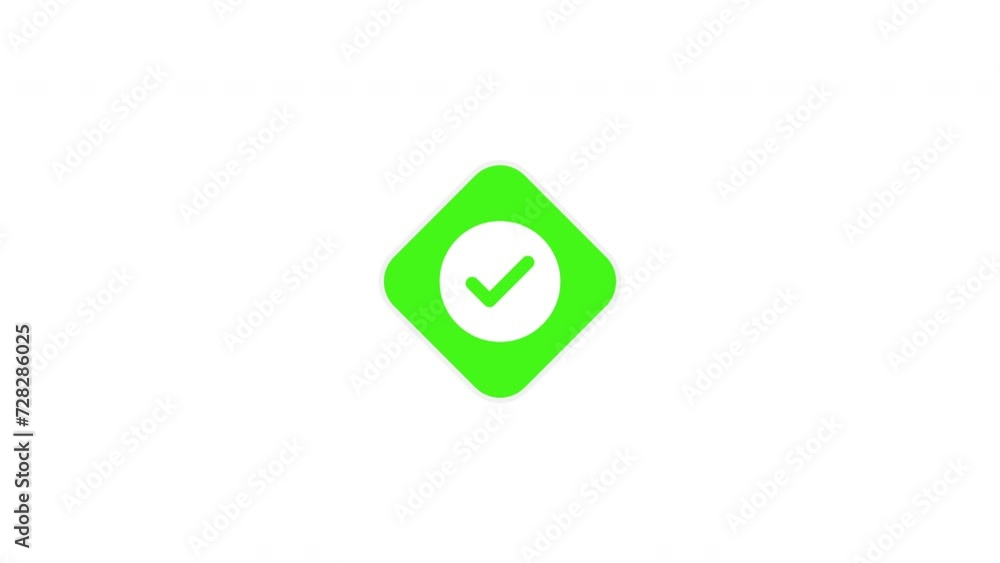 Green check mark symbol animation on white background. 4k Video Green check mark symbol animation on white background. 4k Video