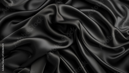 Mysterious Elegance: Black Matt Fabric Texture