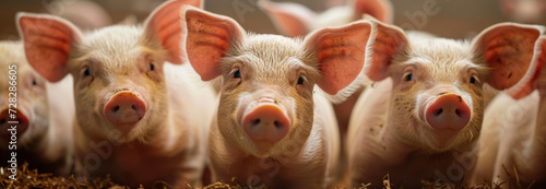 Curious Piglets on a Farm - Livestock and Agriculture Theme