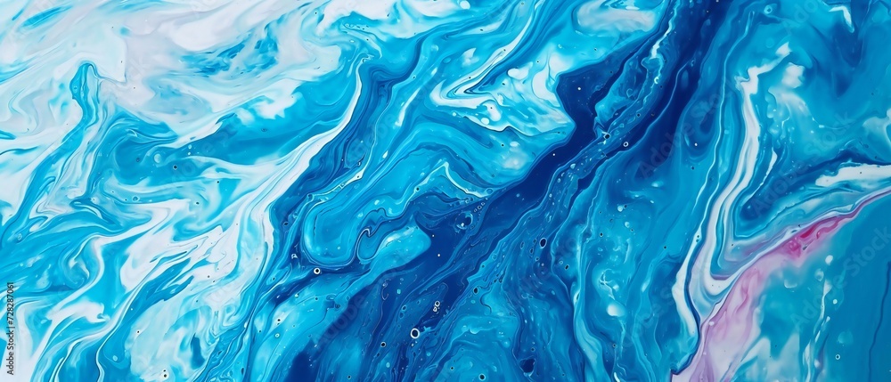 blue Fluid Art painting