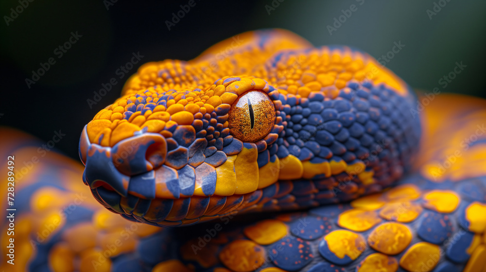 Deadly snake looking into the camera. Exotic snake look at you. Snake eyes. Reptile predator. Aggressive snake face close up. Beautiful abstract wallpaper Deadly snake looking into the camera. Exotic snake look at you. Snake eyes. Reptile predator. Aggressive snake face close up. Beautiful abstract wallpaper