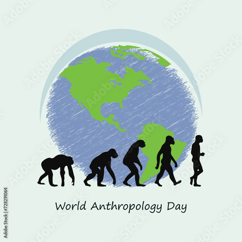 World Anthropology Day. Anthropology background vector illustration. Human evolution illustration.