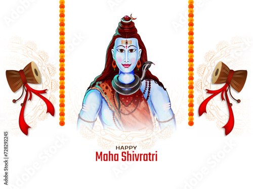 Happy Maha Shivratri Indian festival religious background