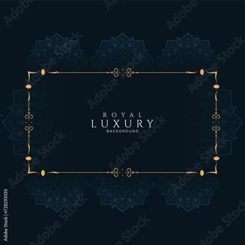 Classic stylish floral frame luxurious royal background