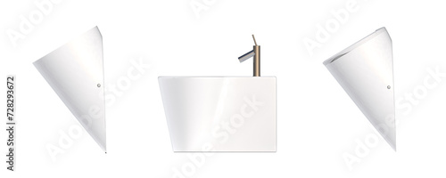 Lavatory pan isolated on a transparent background, bidet, 3D illustration, and CG render 