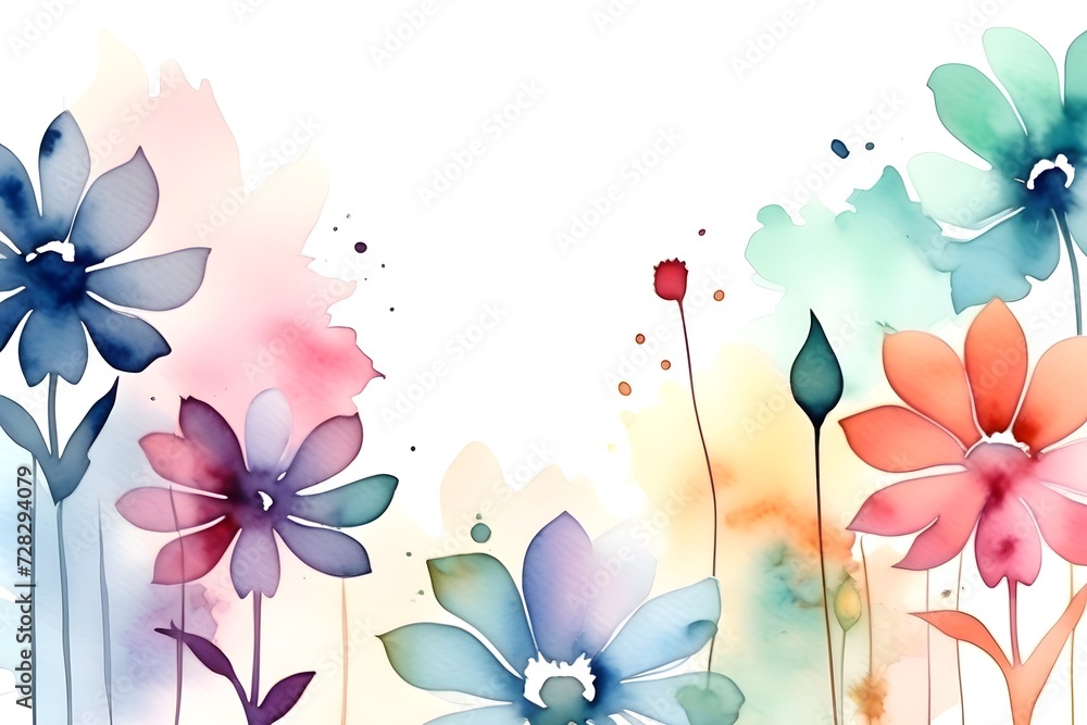 abstract watercolor classic pastel flowers background, pastel, romance