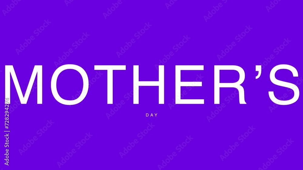 A simple and elegant image celebrating Mother's Day with white text against a purple background A simple and elegant image celebrating Mother's Day with white text against a purple background