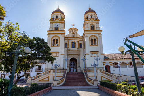 Beautiful church Iglesia de guascas in Guasca city, Cundinamarca department, Colombia.