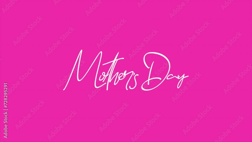 A simple yet elegant pink background with Mother's Day written in beautiful white cursive handwriting, creating a heartfelt message for this special occasion A simple yet elegant pink background with Mother's Day written in beautiful white cursive handwriting, creating a heartfelt message for this special occasion