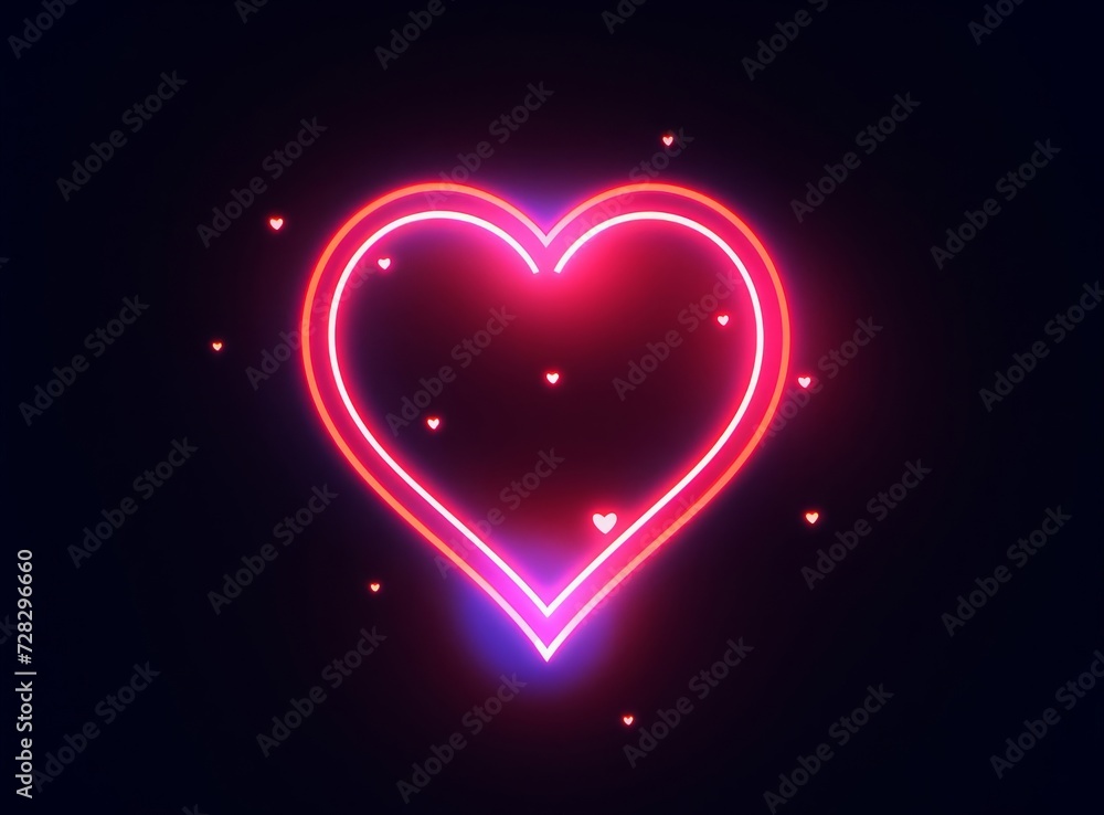 a heart neon sign, neon, love, symbol png and vector