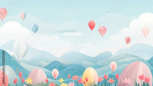 Flat easter celebration background