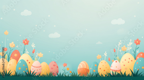 Flat easter celebration background