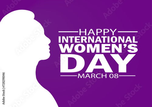 Happy International Women's Day Vector Template Design Illustration. March 08. Suitable for greeting card, poster and banner © DEEP