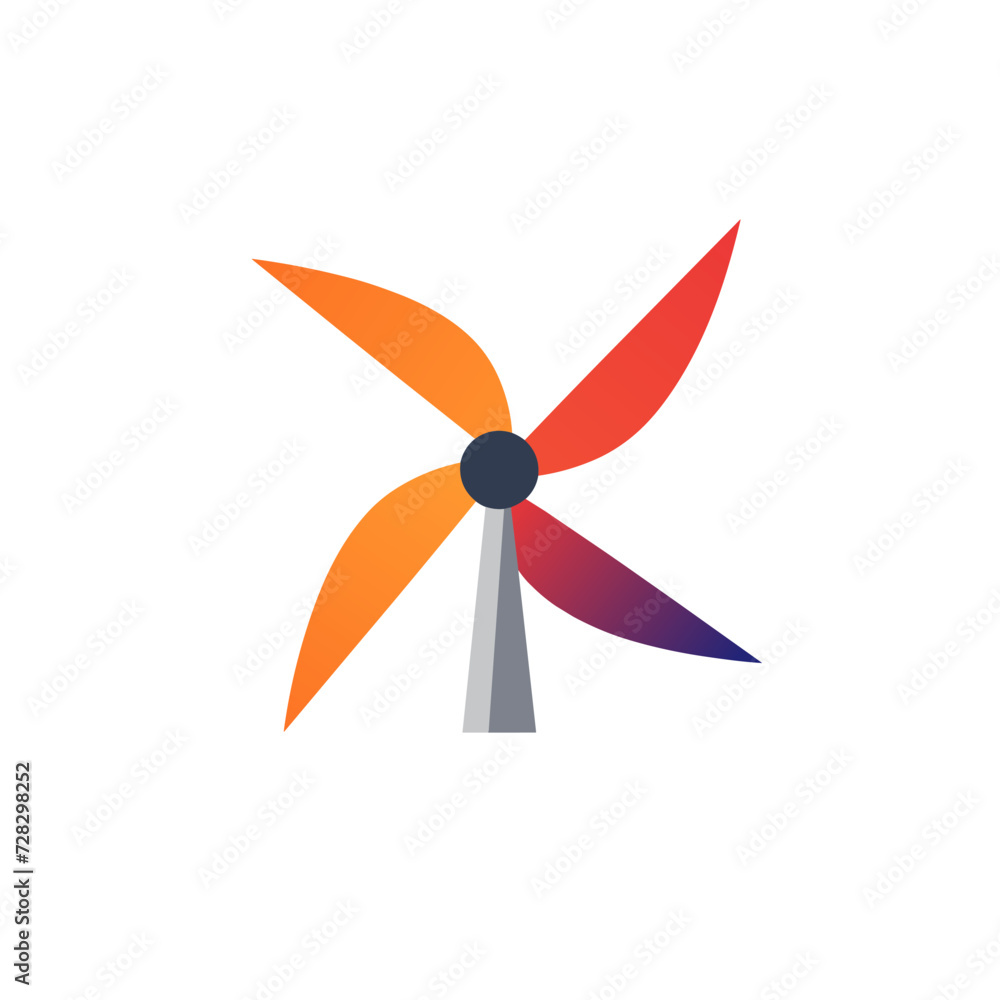 Renewable energy company filled gradient logo. Windmill simple icon. Efficiency symbol. Design element. Created with artificial intelligence. Ai art for corporate branding, business cards Renewable energy company filled gradient logo. Windmill simple icon. Efficiency symbol. Design element. Created with artificial intelligence. Ai art for corporate branding, business cards
