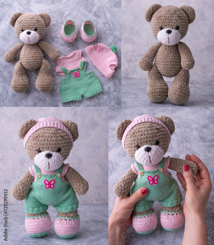 Handmade crocheted bear toys, amigurumi. © O.B.