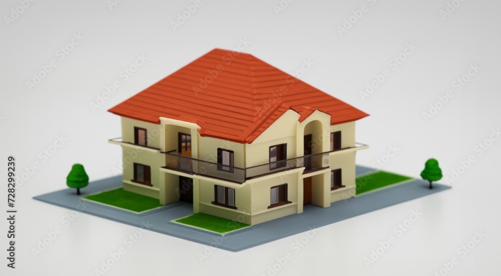 3d render of a miniature house, mortgage concept 3d render of a miniature house, mortgage concept