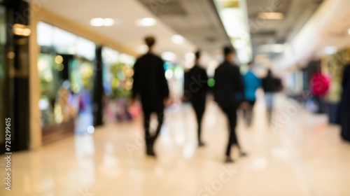 people walking in a mall, shoppers in a mall