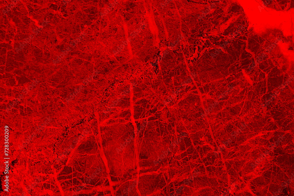 Red marble grunge background. Abstract red texture. Old scratched bright red paint surface wide texture. Dark scarlet color gloomy grunge abstract widescreen background - obrazy, fototapety, plakaty 