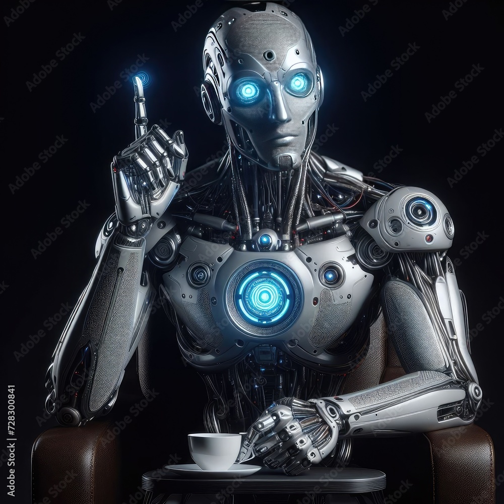 Fototapeta premium A robot that looks like a person generative AI