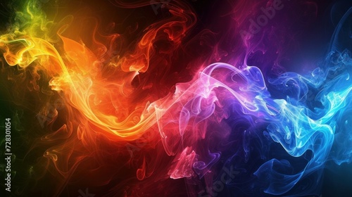 Beautiful colorful smoke like lines wallpaper