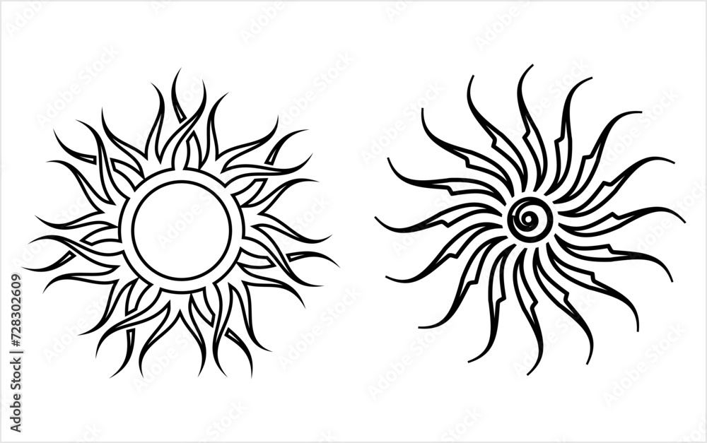 Tribal Tattoo Sun M_2204001 Tribal Tattoo Sun M_2204001