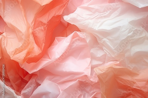 Wallpaper Mural Ethereal Elegance: Delicate Draped Fabric in Soft Peach and Cream - Generative AI Torontodigital.ca