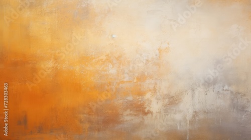 Sunset Hues  Textured Acrylic Mastery on Canvas in Orange and Gold - Generative AI