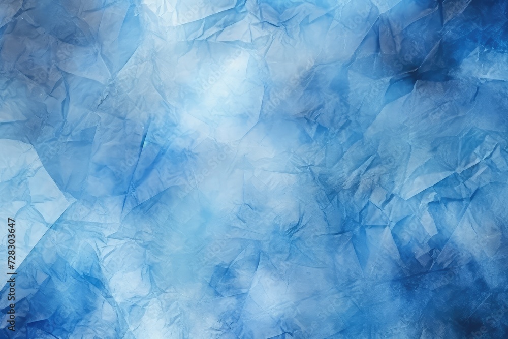 Oceanic Impressions: Crumpled Blue Paper Mimicking Sea's Gentle Waves - Generative AI