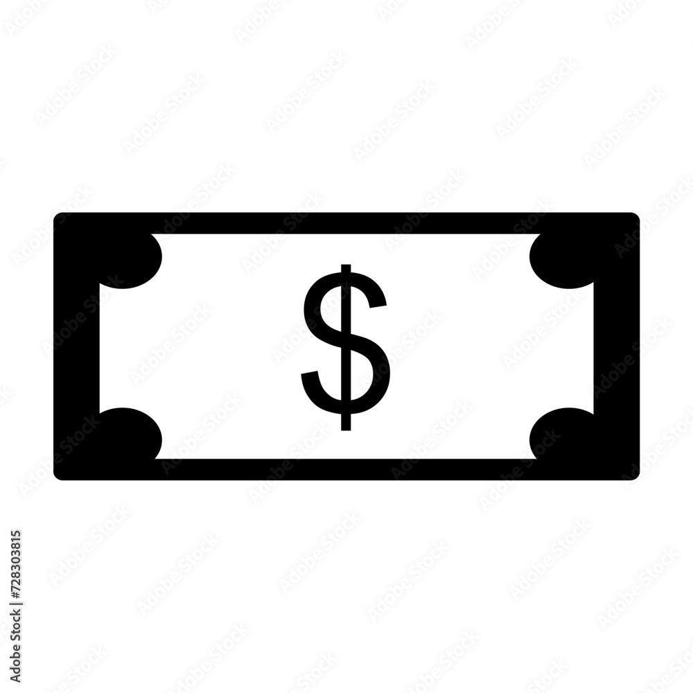 Paper money icon design vector template Paper money icon design vector template