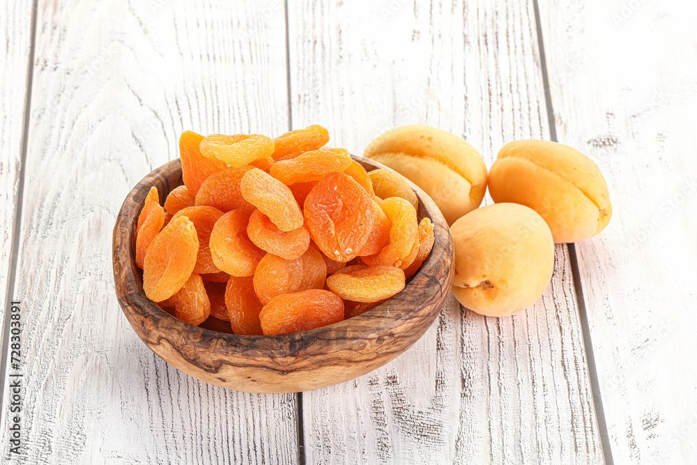 Dried apricot heap in the bowl Dried apricot heap in the bowl