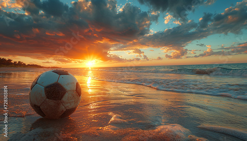 Soccer by the Sunset: A Dynamic Display of Energy and Speed on the Beach