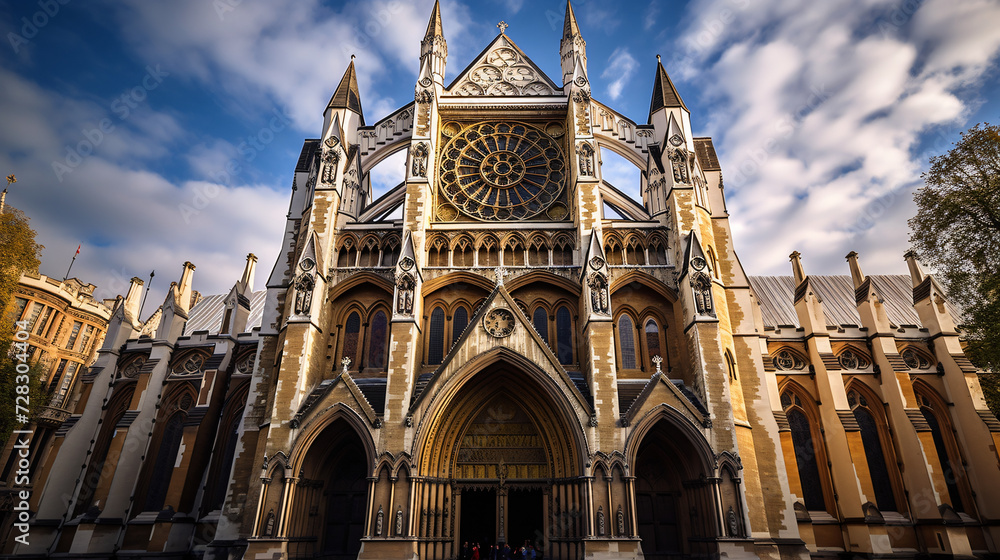 UK England London Facade of Westminster
