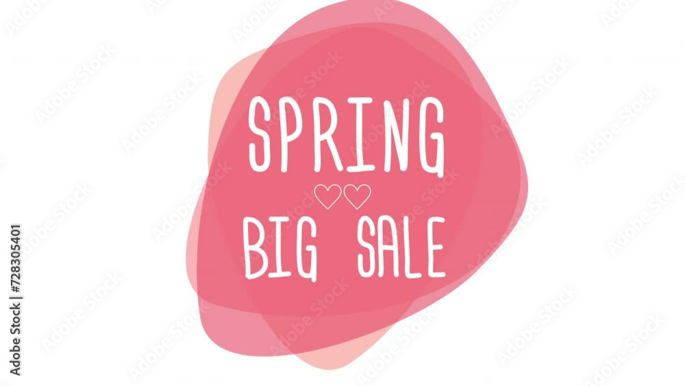 A vibrant sign with the words Spring is Big Sale in playful handwriting, adorned with a pink heart. Promoting a cheerful, spring-themed sale or event A vibrant sign with the words Spring is Big Sale in playful handwriting, adorned with a pink heart. Promoting a cheerful, spring-themed sale or event