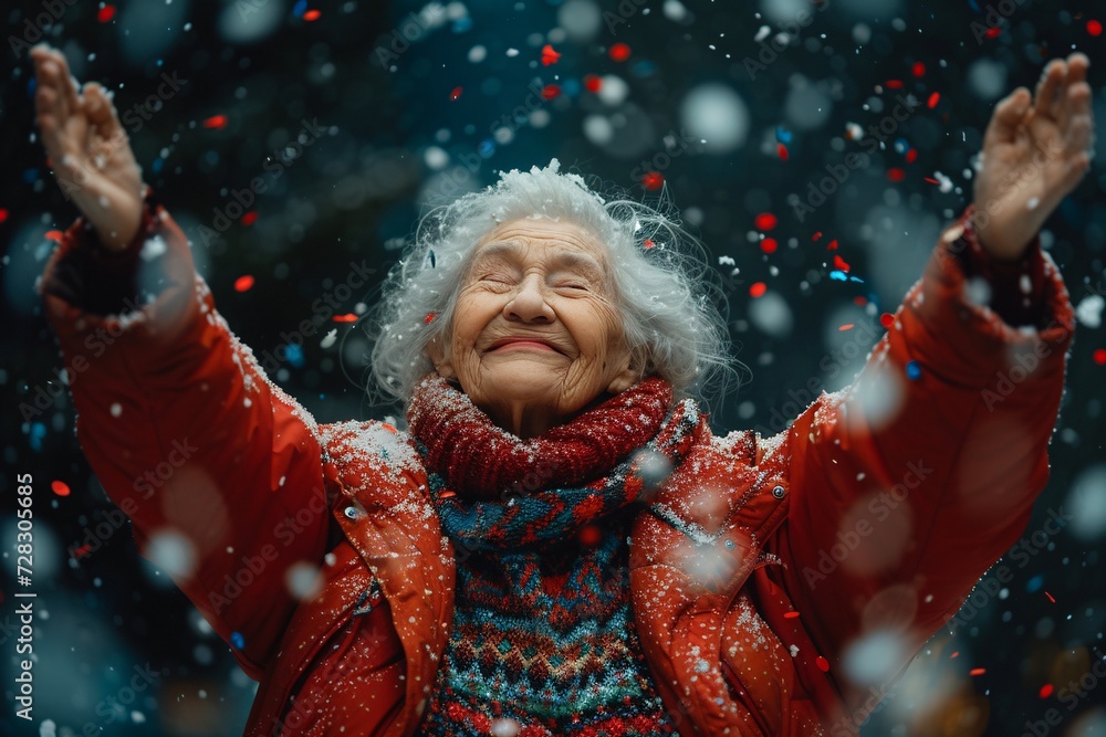 Celebrate Diversity A Snowy Senior Embraces the Holiday Spirit Generative AI Celebrate Diversity A Snowy Senior Embraces the Holiday Spirit Generative AI