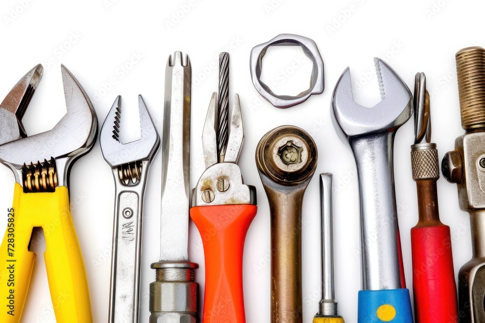 Work tools on Withe Background, Exellent Clipping Path Included Work tools on Withe Background, Exellent Clipping Path Included