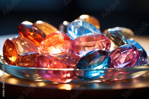 Kaleidoscope of Gemstones: A Dazzling Array Inside Crystal Elegance Generative AI