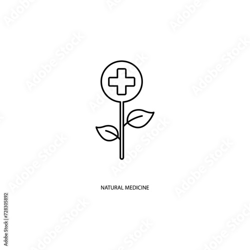 natural medicine concept line icon. Simple element illustration. natural medicine concept outline symbol design.