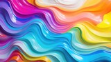 Vivid Swirl of Rainbow Paints: Abstract Color Symphony Generative AI