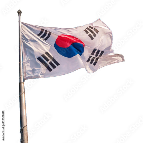 South Korean flag fluttering in the wind