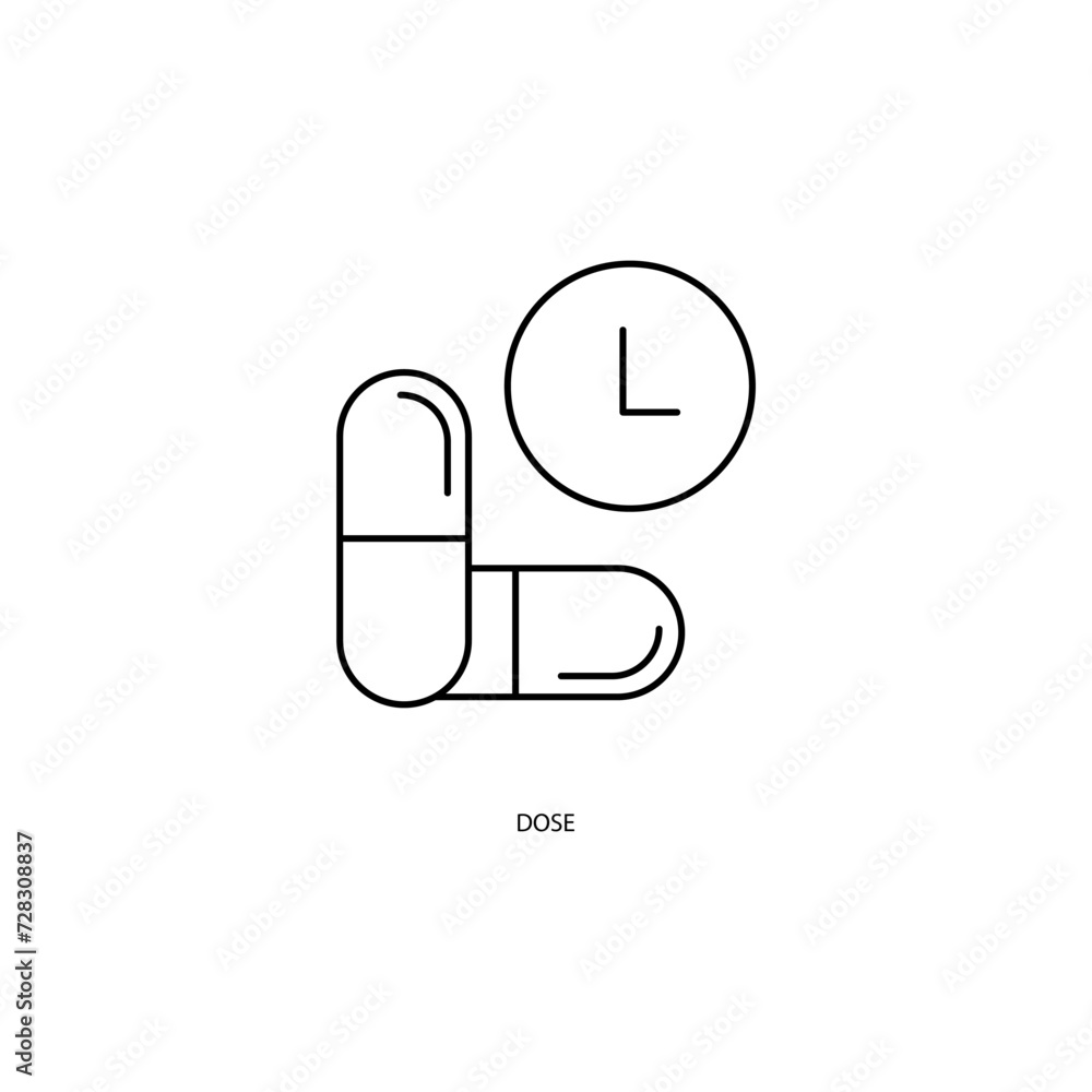 dose concept line icon. Simple element illustration. dose concept outline symbol design. dose concept line icon. Simple element illustration. dose concept outline symbol design.