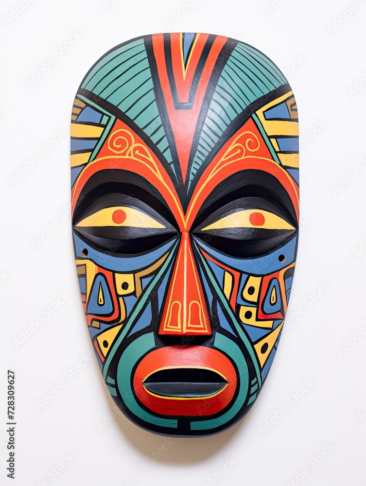 Vivid African Tribal Mask Designs: Acrylic Landscape Art Vivid African Tribal Mask Designs: Acrylic Landscape Art