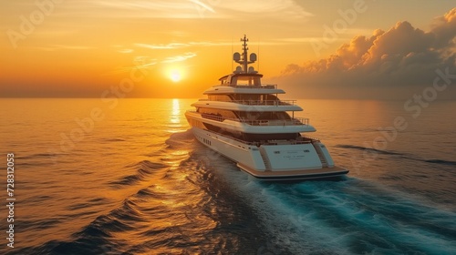 luxury yacht at sea