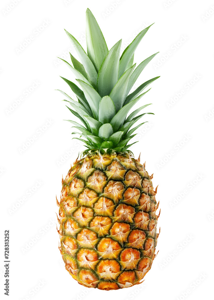 Pineapple isolated on white background, full depth of field Pineapple isolated on white background, full depth of field