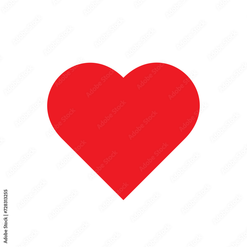 Red heart design over white. Symmetric design great design for logos labels badges and more Red heart design over white. Symmetric design great design for logos labels badges and more